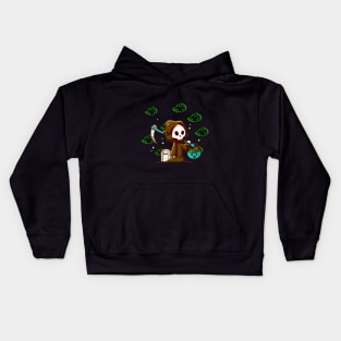 Midnight Stroll of the Grim Reaper: A Haunting Tale Kids Hoodie